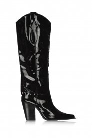  Lacquer leather cowboy boots Ana | black