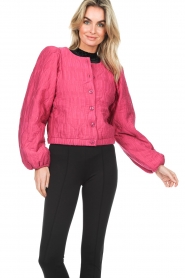 Aaiko :  Quilted jacket Evies | pink - img4