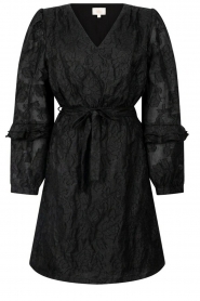 Aaiko |  Textured dress Yasmin | black  | Picture 1