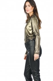 Aaiko :  Metallic blouse Riley | gold - img6