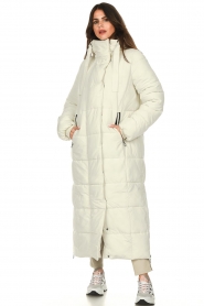 Aaiko :  Long puffer jacket Polina | natural - img2