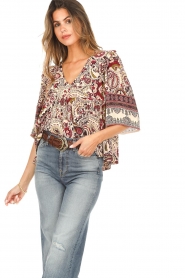 ba&sh |  Paisley printed top Zarry | naturel  | Picture 4