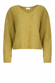 American Vintage |  Knitted sweater with turn-up sleeves East | green