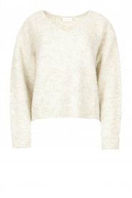 American Vintage |  Knitted sweater with turn-up sleeves East | grey