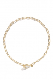  18K gold plated chain necklace with pearl Mia | gold