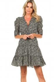Second Female |  Cotton dress with print Mikka | black  | Picture 5