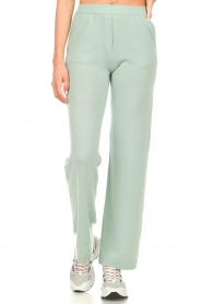 Not Shy |  Cashmere trousers Dulcina | green   | Picture 4