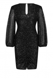 Ibana |  Sequin dress with puff sleeves Bellini | black  | Picture 1