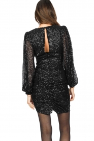 Ibana |  Sequin dress with puff sleeves Bellini | black  | Picture 7