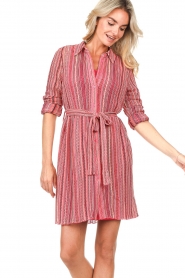 Freebird :  Button-up dress Roza | pink - img5