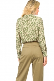 ba&sh |  Blouse with botanical print Tarmac | green  | Picture 7