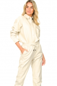 STUDIO AR |  Lamb leather blouse Angelini | natural  | Picture 4