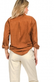 STUDIO AR |  Lambskin suede blouse Angelini | brown  | Picture 9