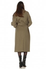 Notes Du Nord :  Wool coat with belt Elisa | pistache  - img8
