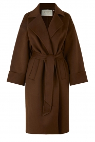 Notes Du Nord |  Wool coat with belt Elisa | brown 