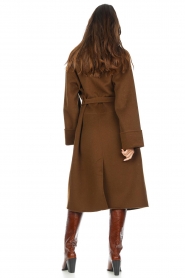 Notes Du Nord |  Wool coat with belt Elisa | brown   | Picture 6