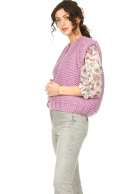 Kiro by Kim |  Knitted waistcoast Leanne | purple  | Picture 8