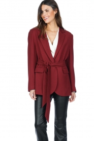 Twinset |   Blazer with waistbelt Giacca | grape  | Picture 5