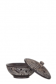 Little Soho Living |  Hand carved wooden pot Ashton | black  | Picture 4