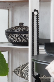 Little Soho Living |  Hand carved wooden pot Ashton | black  | Picture 2