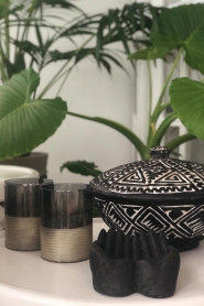 Little Soho Living |  Hand carved wooden pot Ashton | black  | Picture 3