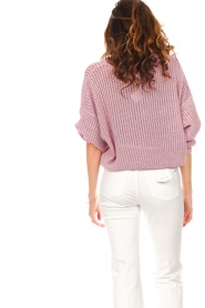 American Vintage :  Knitted cotton sweater Faf | Lilac  - img7