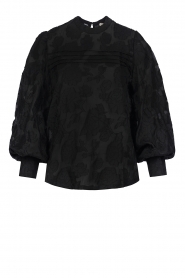 Aaiko |  Embroidered top Felise | Black   | Picture 1