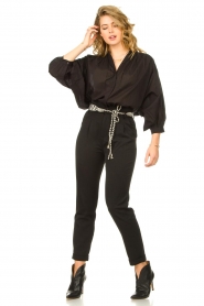 Ibana |  Oversized blouse Tiren | black  | Picture 3