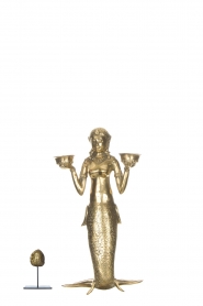 Little Soho Living |  Mermaid candle holder | gold | Picture 3