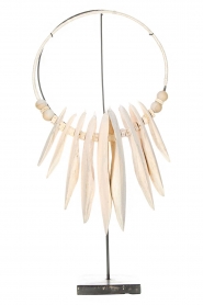 Little Soho Living |  Cuttlefish necklace on a stand Rose | white  | Picture 1