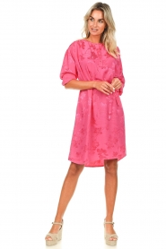 Les Favorites |  Dress with floral print Philly | fuchsia  | Picture 3