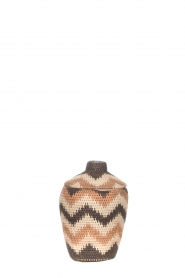 Little Soho Living |  Zigzag printed rattan basket Daisy - small | multi  | Picture 2