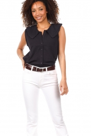 Lollys Laundry |  Sleeveless blouse Carly | black  | Picture 4