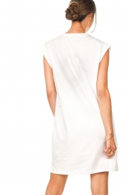 Notes Du Nord |  Midi dress with lined sleeve insert Porter | white  | Picture 6