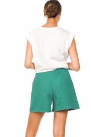 Notes Du Nord | Sweat short Lily | groen   | Afbeelding 6