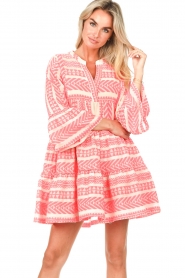 Devotion |  Jacquard dress Ella | pink/off-white  | Picture 4