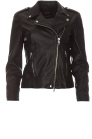 Set |  Leather biker jacket Tyler | black  | Picture 1