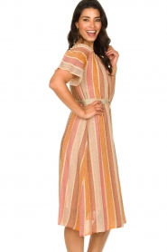 Sundress |  Off-shoulder maxi dress Bella Long | pink  | Picture 5