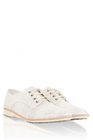 Leren schoen Derby | wit