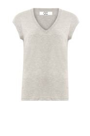 CC Heart |  T-shirt with V-neck Vera | grey  | Picture 1