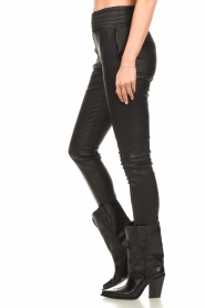 Ibana :  Stretch leather pants Colette | black - img7