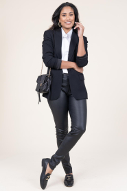Ibana |  Leather stretch pants Passion | black  | Picture 4