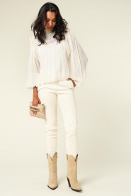 STUDIO AR |  Lambskin stretch jogger Naomi | milk  | Picture 3