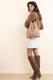 Toral :  Suede knee boots Sofia | brown - img5
