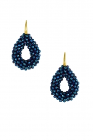 Oorbellen Open Crystal Drops | blauw