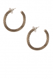 Tembi | Oorbellen van kralen Beaded Small | bruin  | Afbeelding 1