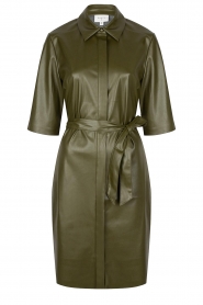 Dante 6 | Faux leather jurk Baroon | olijf groen  | Afbeelding 1