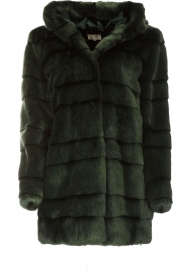 Kocca |  Faux-fur coat Kimberly | green  | Picture 1