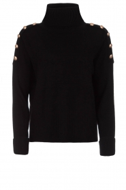 Coltrui met gouden knopen Lily | zwart