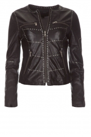 Bikerjas met studs Cleo | zwart